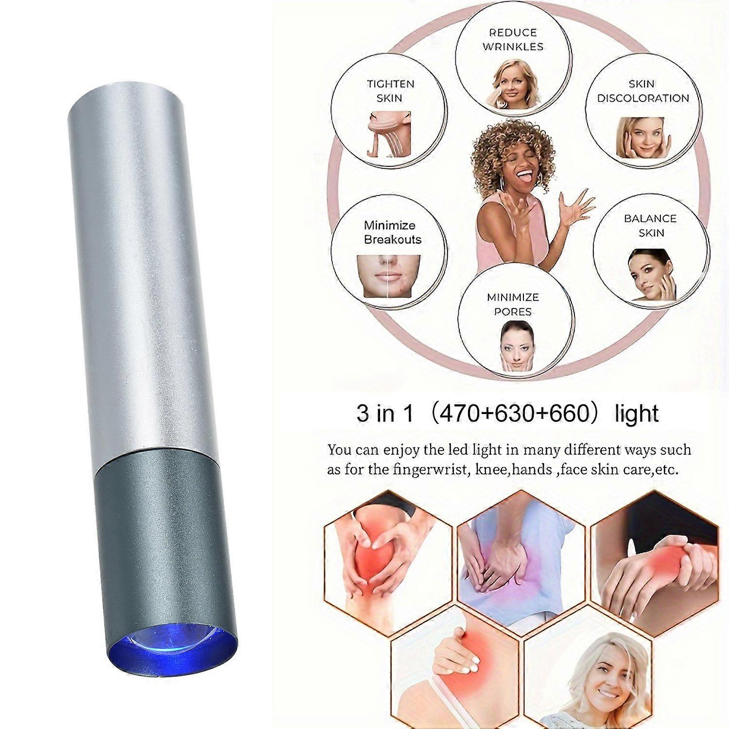 LED Light Therapy Device Handheld LED Skin Rejuvenation Device Red Light Blue Light Anti-inflammator
