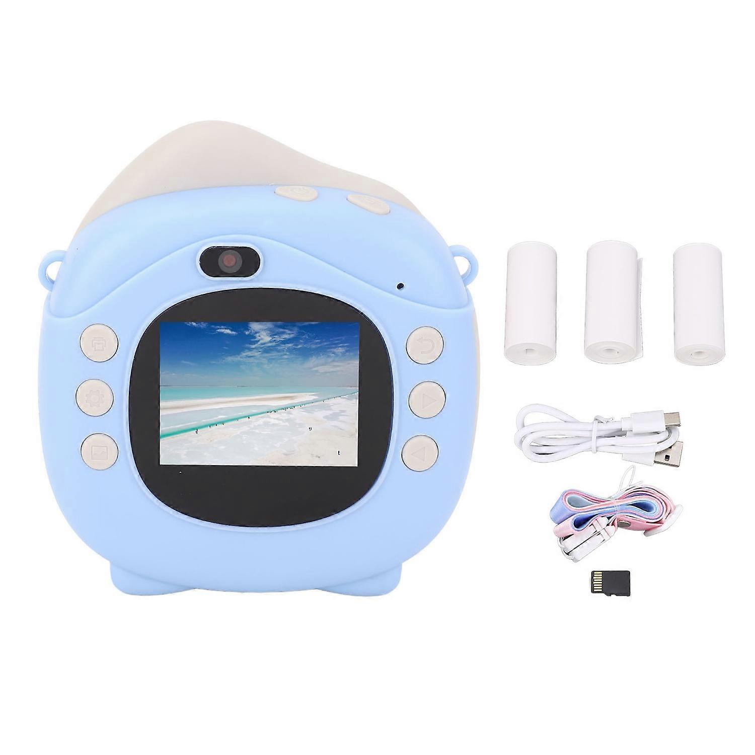 Thermal Instant Print Camera with Printable Papers 12MP 2 Inch IPS Screen Long Battery Life Compact
