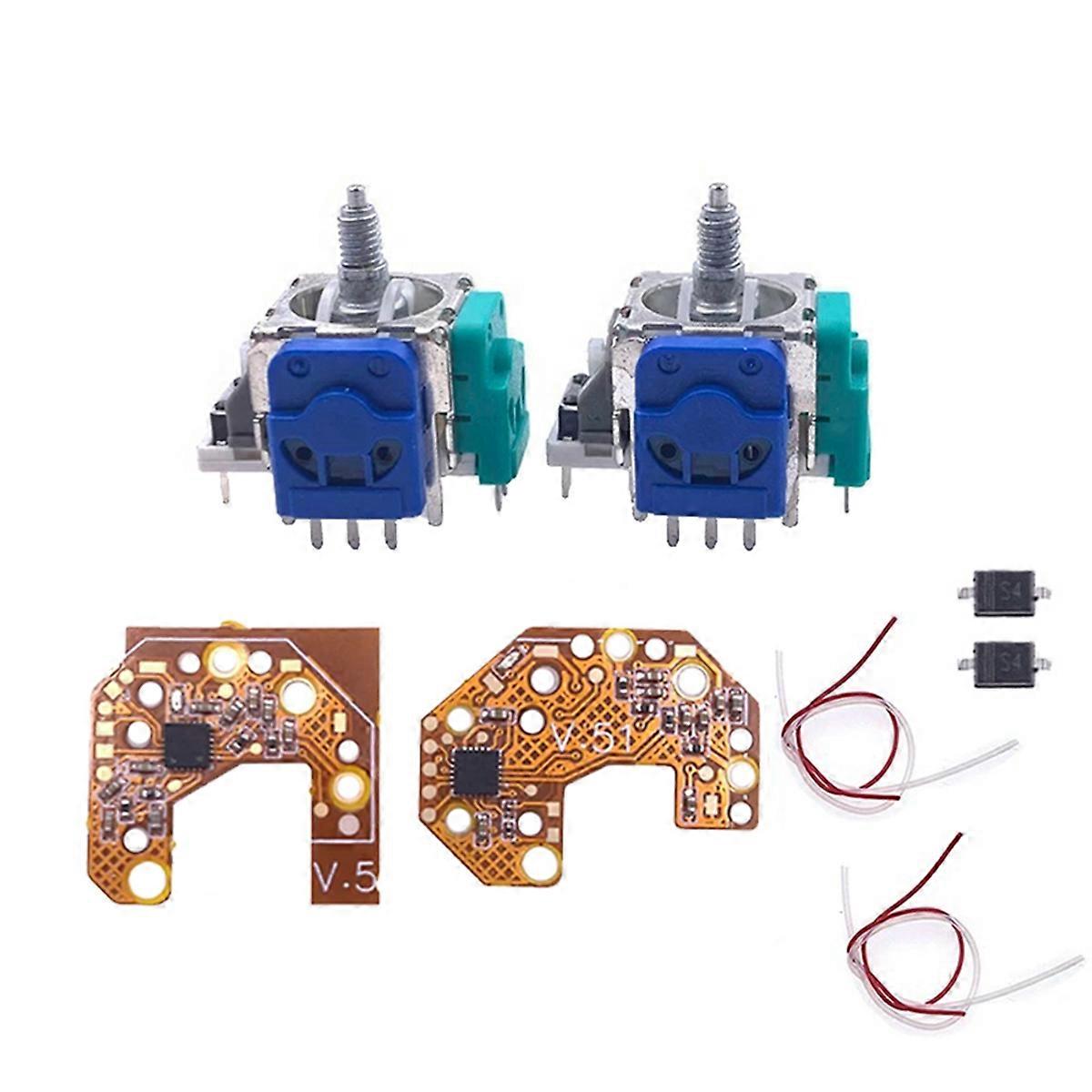 2PCS Hall Joystick + Kalibrierungsplatine für Elite 2 Gamepad Hall Effect & Hall Joystick Center / Outer Ri