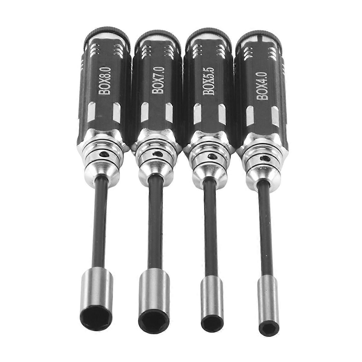RC Model Tool 4PCS Hex Screw Drivers Hex Nut Socket Wrench Sleeve