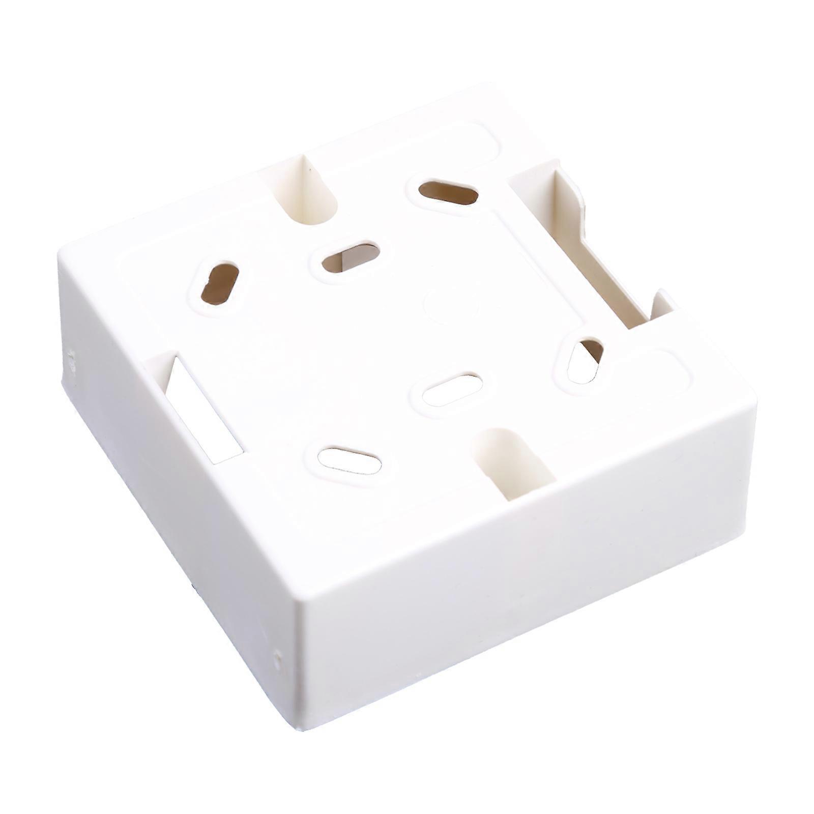 Wall Mounted Single Gang Junctions Box Replacement 86 Type Electrical Outlet Mounting Box  Mount Electrical Outlet  White