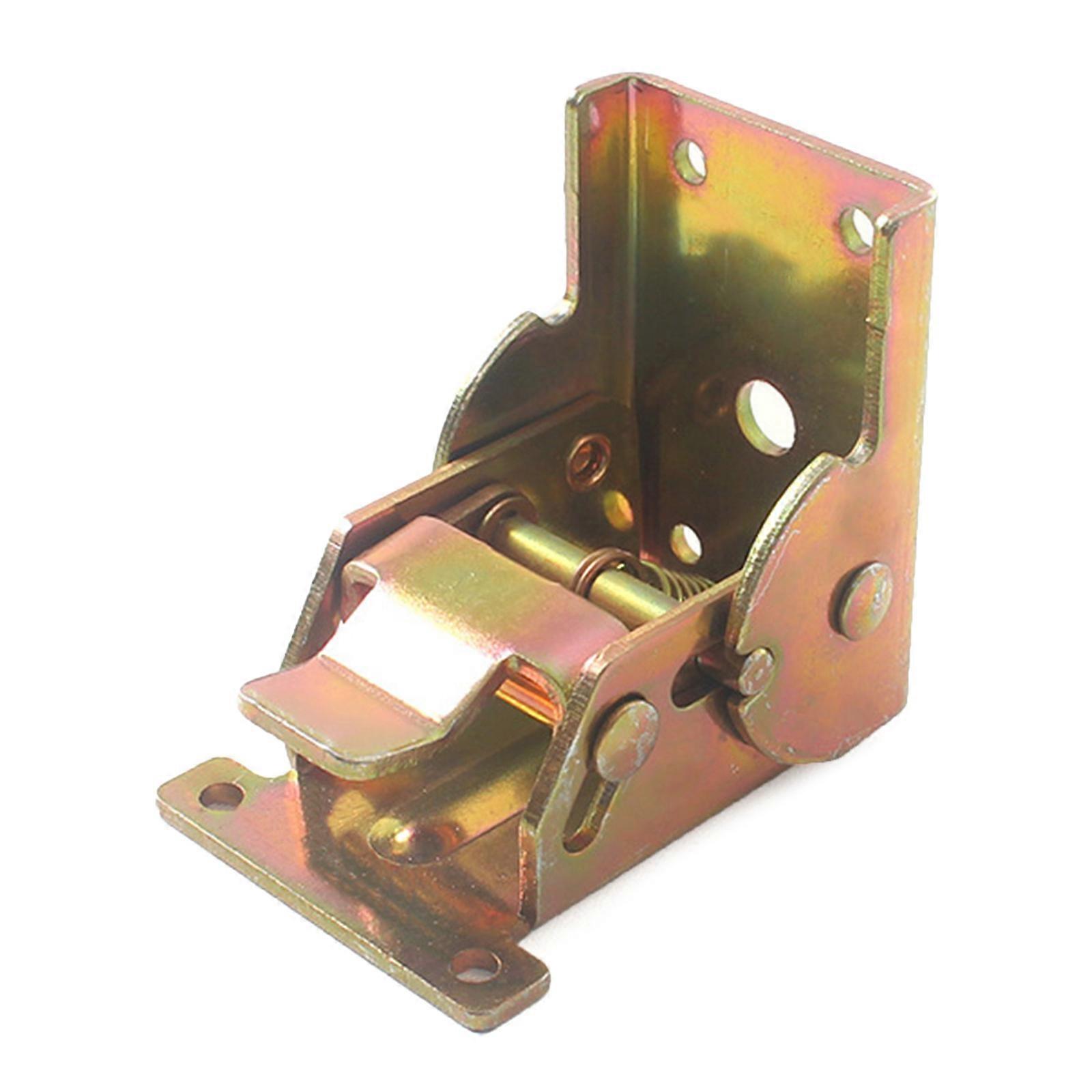 Upgrades Locking Folding Hinges 90 Degree Foldable Support Shelf Brackets for Table Bed Legs & Workbench Expansion  Color zinc