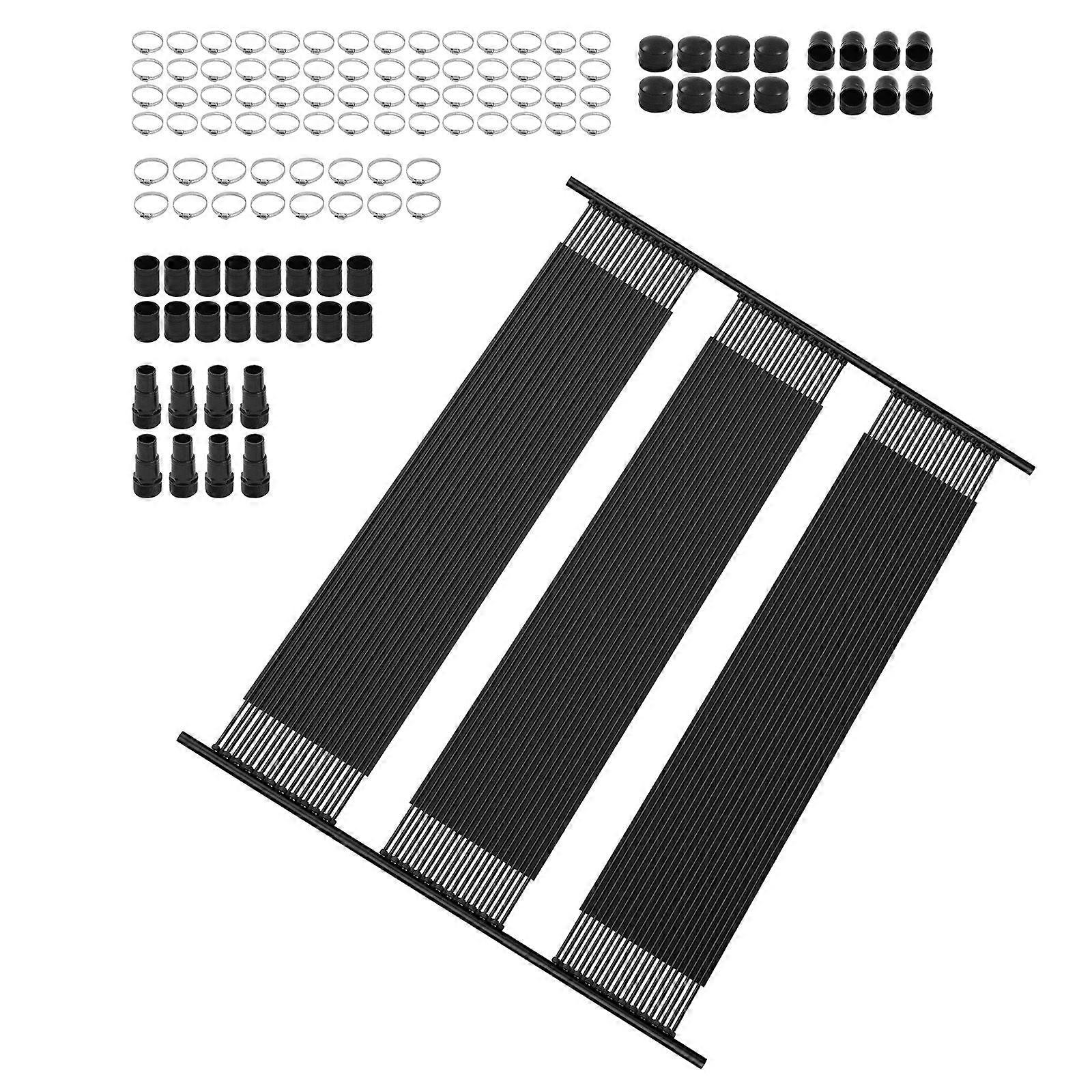 Solar Pool Heating System, 4 x 10 ft HDPE Panels, Includes Full Accessories, Compatible Solar Pool PanelsIncreases Temperature
