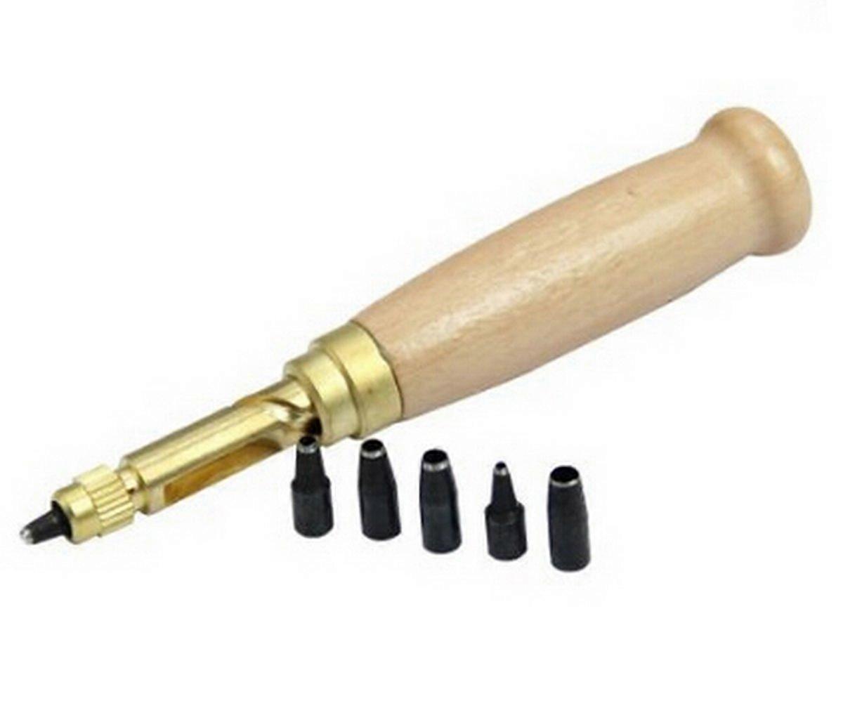 Adjustable Japanese Screw Hole Punch Set for Woodworking, Leather Craft, and Paper Projects - Durable Metal Design