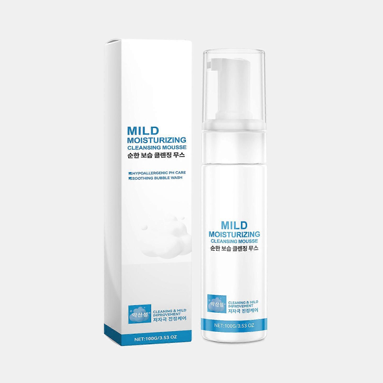 Gentle Moisturizing Cleansing Mousses Balances PH 12-hour Moistures Lock Suitable For Sensitive And Mixed Skin 100ml