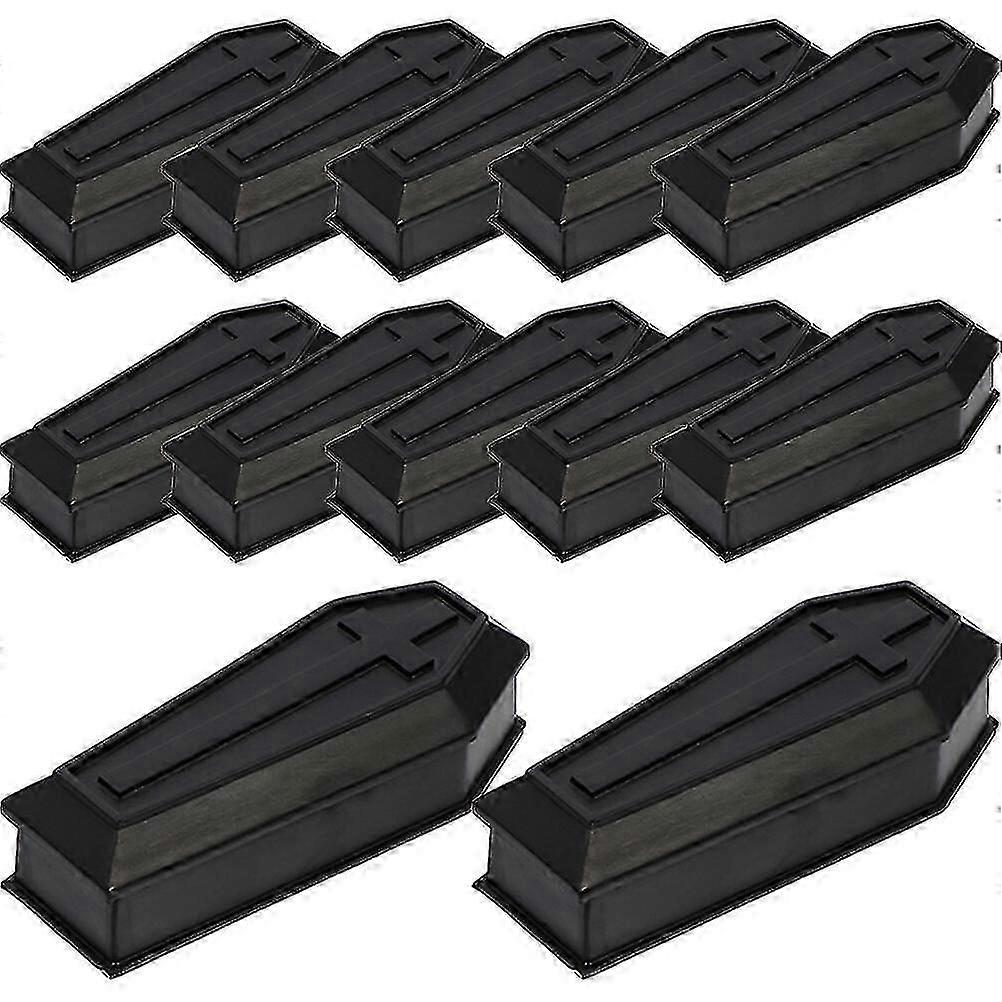 14 قطع هالوين نعش الدعامة البلاستيك نعش مربع مع غطاء حزب علاج مربع الدعائم مزحة