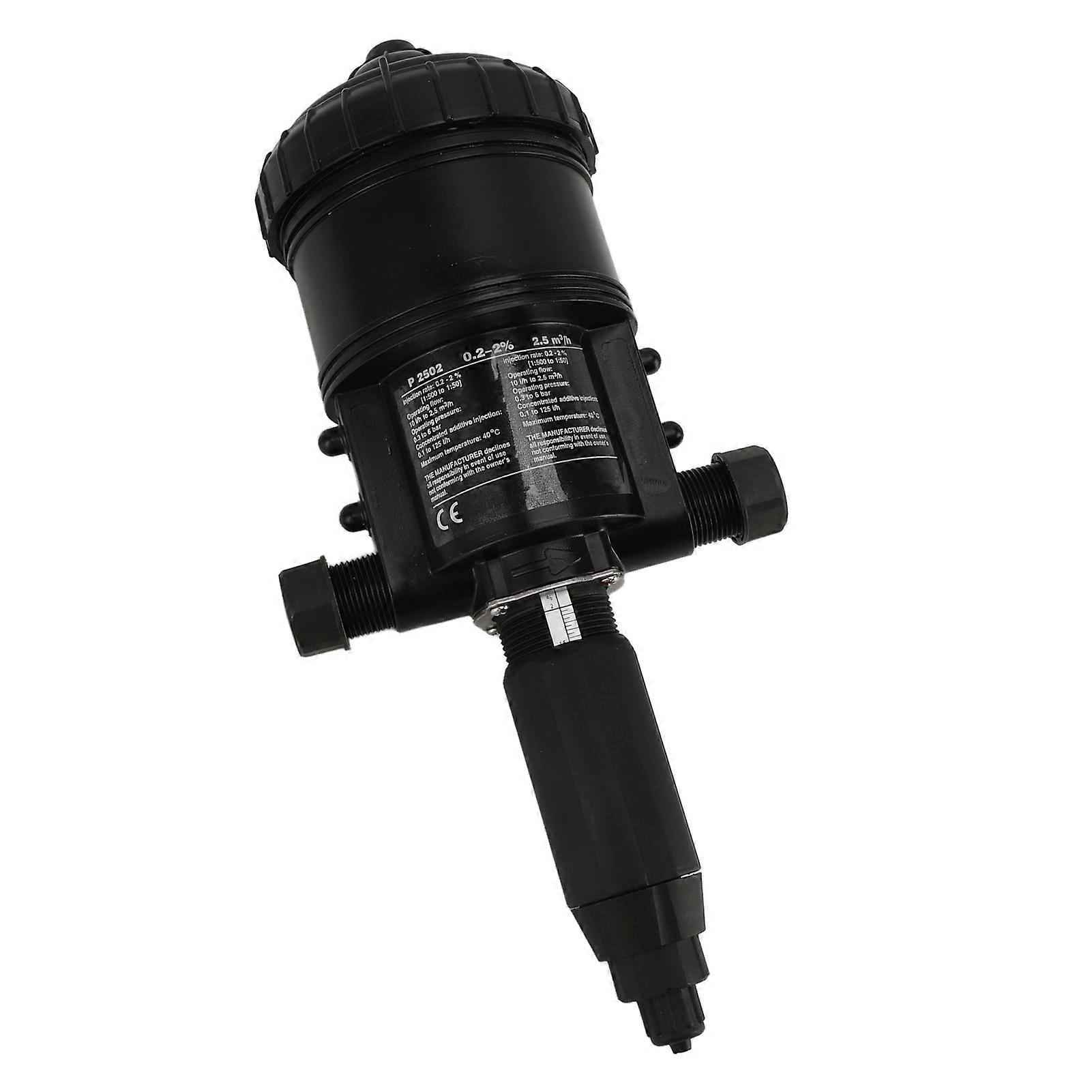 Adjustable Fertilizer Injector G3/4 Male Thread 0.2-2% Dosing Pump