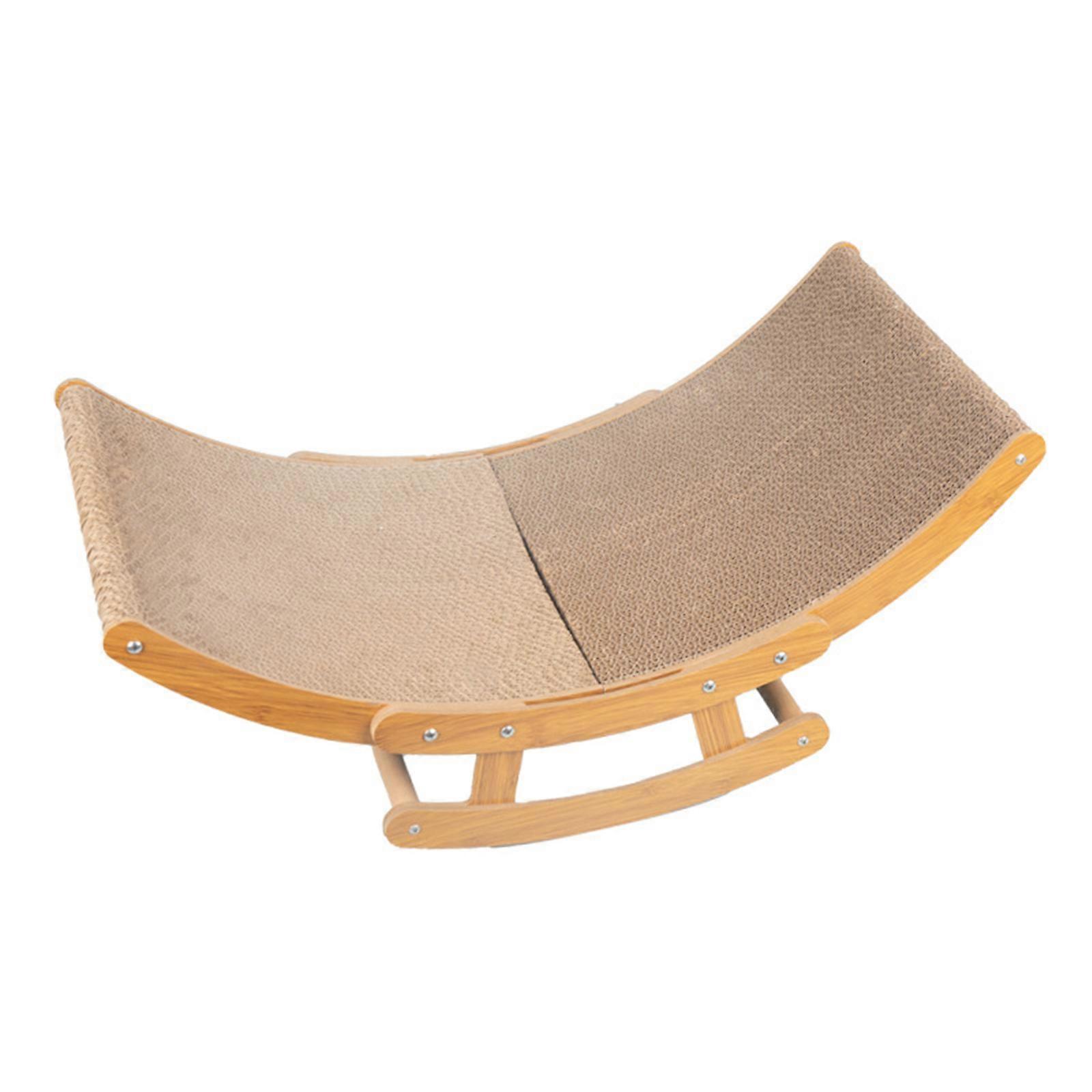 Cats Scratch Rocking Chair with Stable Stand Space Saving Wear Resistant Heavy Density Paper for Cats Scratch Supply  S