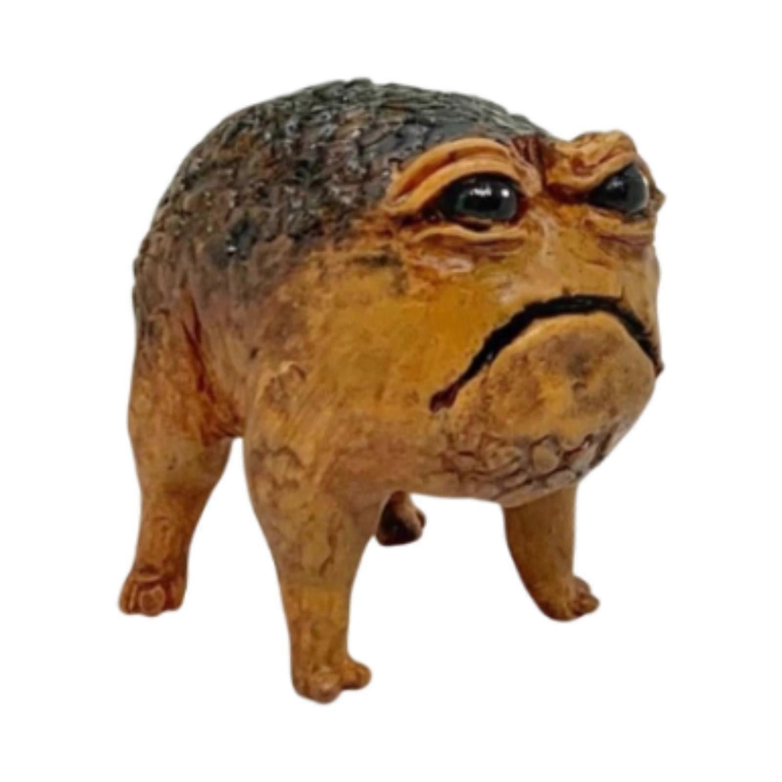 Frog Toad Statue Handcrafted Collectible Ornament for Cabinet Bookshelf Home