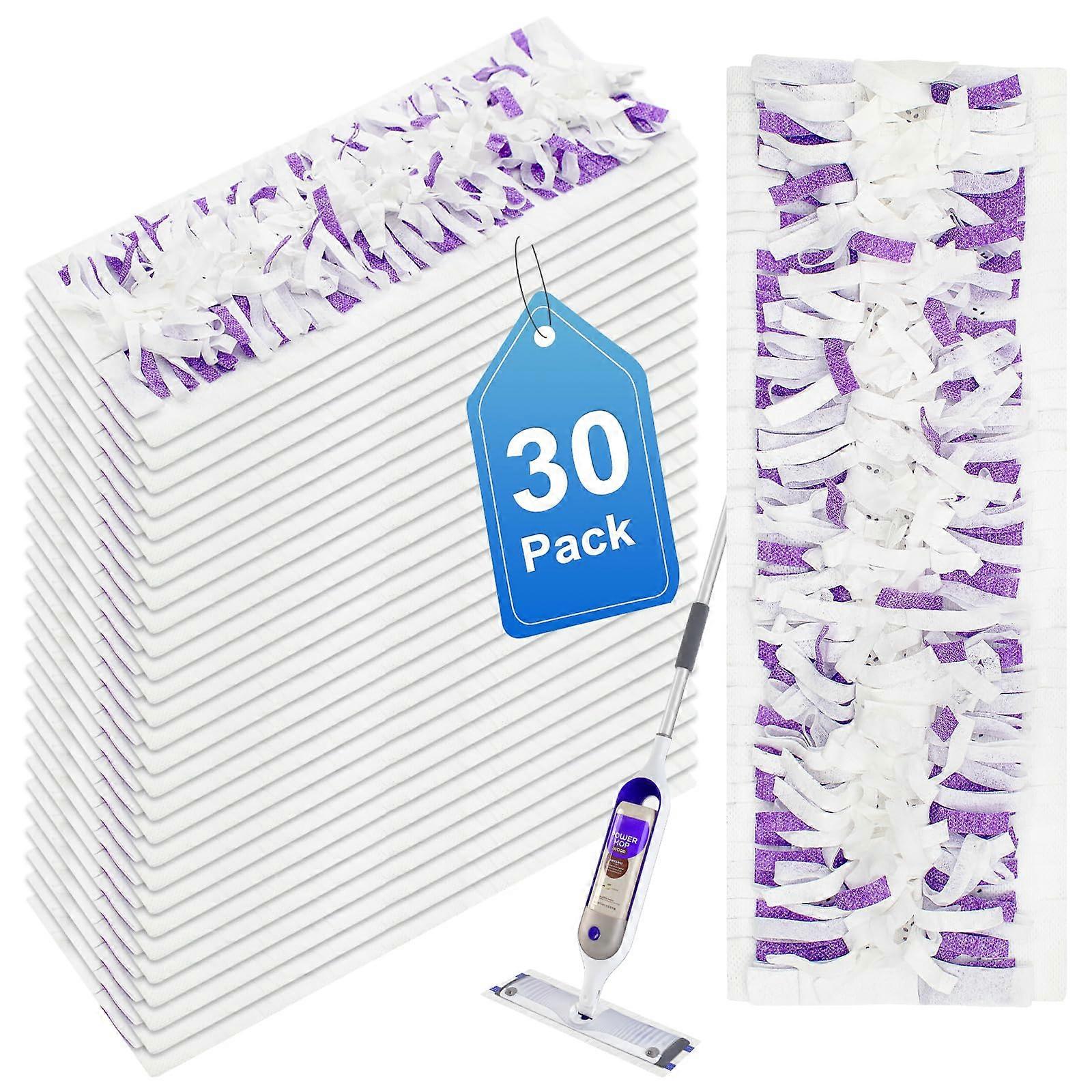 30 Pack Disposable Mopping Pad Refills for Multi-Surface Floor Cleaning
