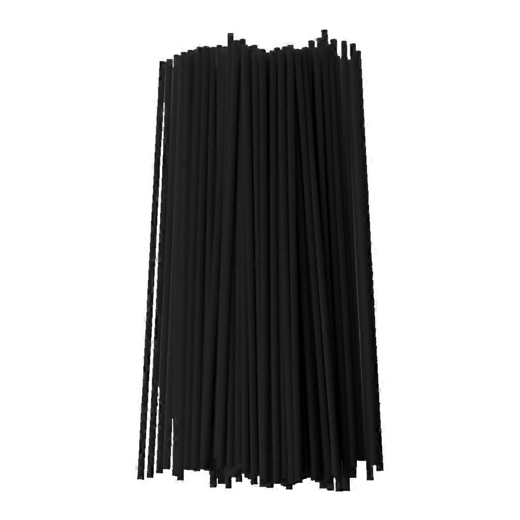 100x 3mm Aroma Difüzör Değiştirme Rattan Kamış Çubukları Hava Spreyi Aromaterapi Aroma Çubuğu Yağ Difüzörü Dolum Çubukları Siyah