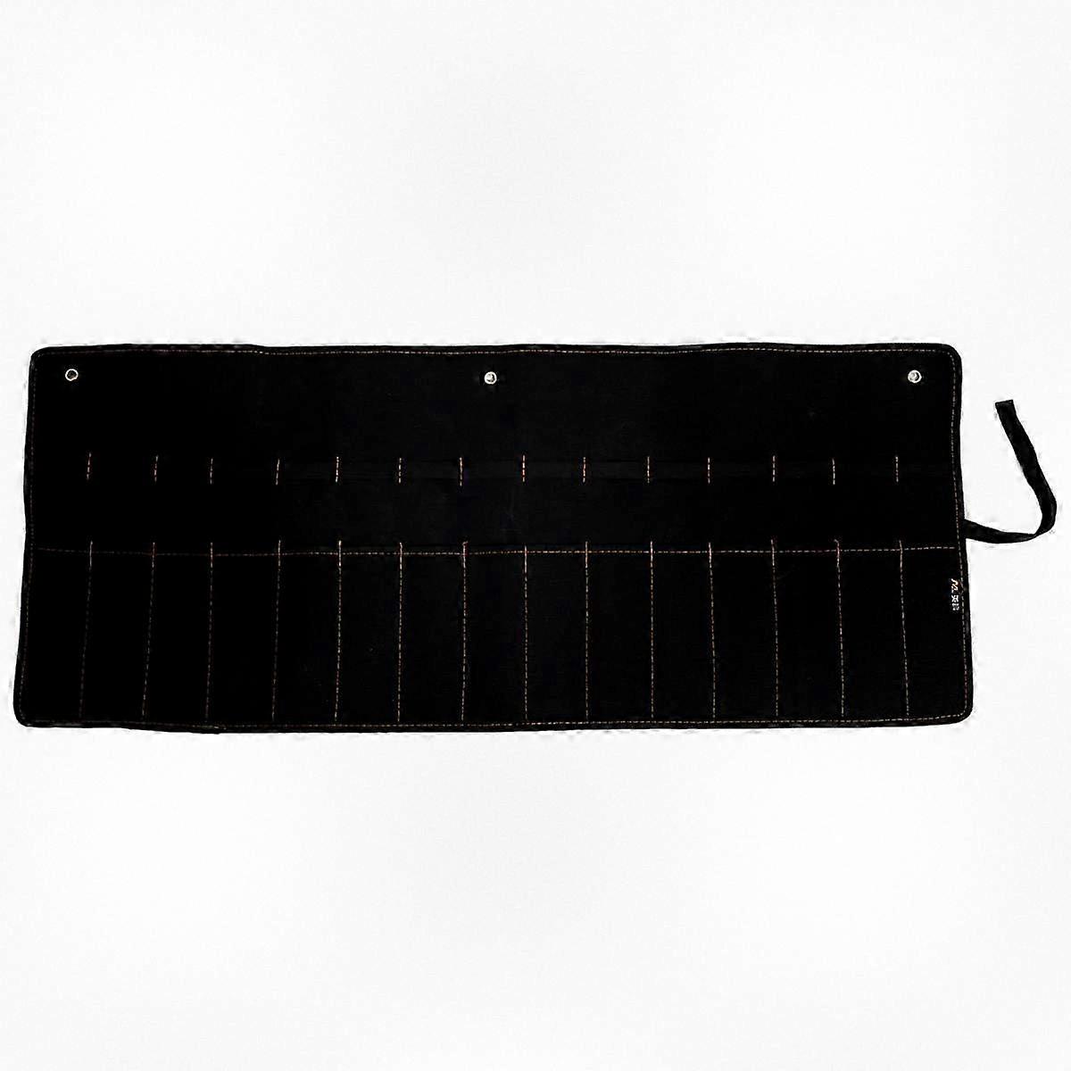 Canvas Tool Roll with 15 Pockets for Hammers Knives and Carpenter Tools