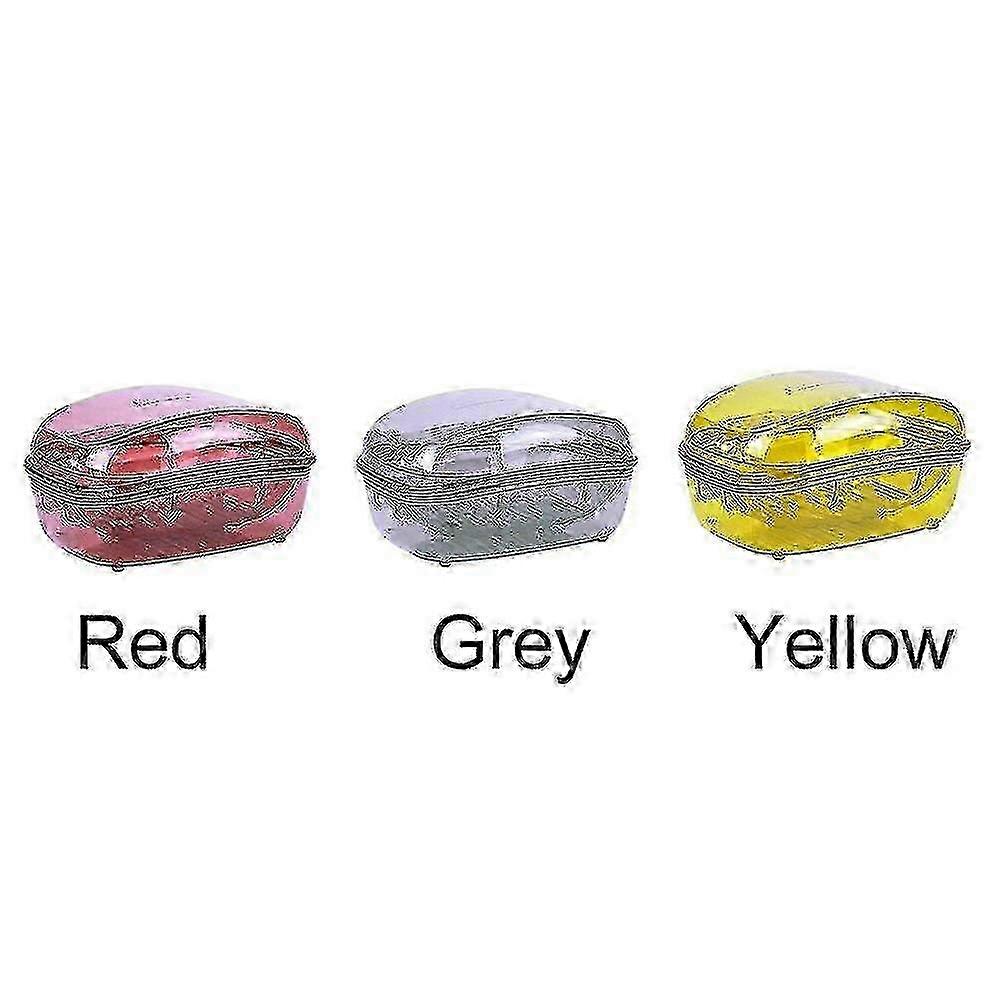 3pcs Portable Double Layer Bathroom Soap Case, Anti-Slip, Random Color