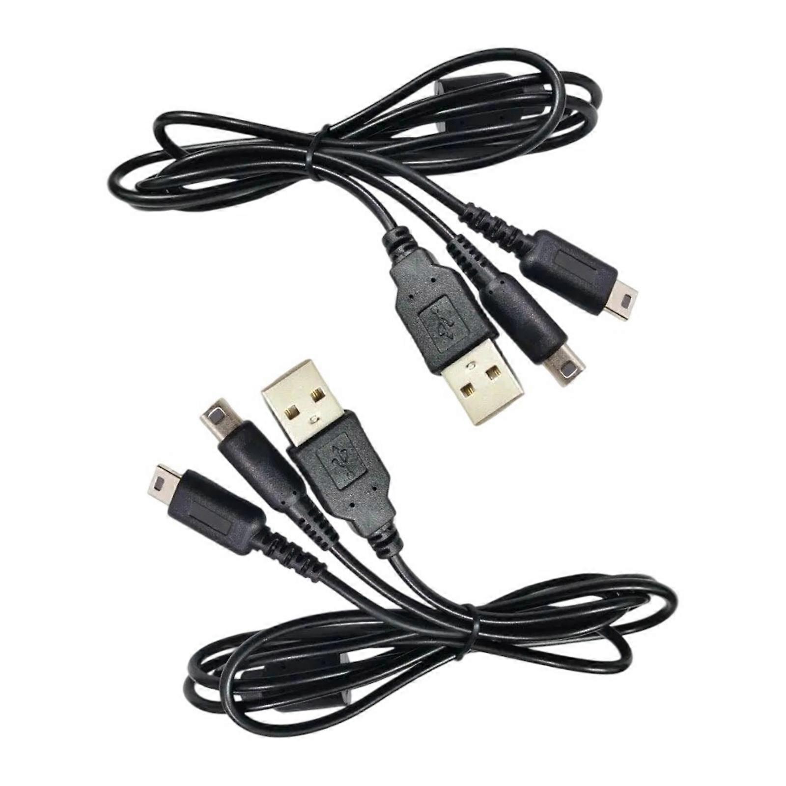 1pc/2pcs USB Charging Cable for Game Console Universal Power Cable 47inch Data Transfer Cord Portable Charging Wire