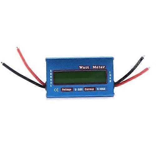 Voltmeter, Wattmeter and ammeter, multifunctional, digital multimeter, 4 - 60 V, 100 A, blue color