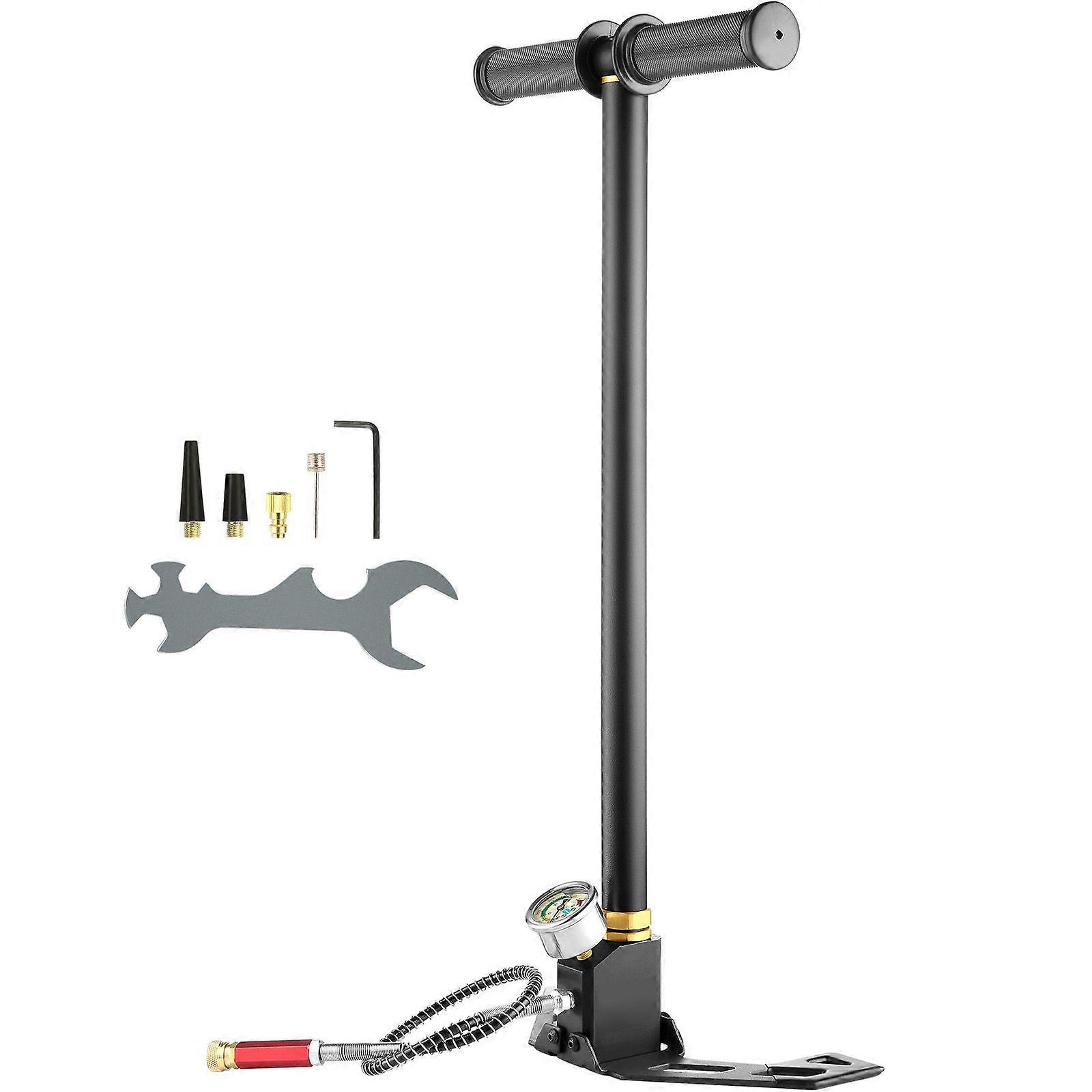 3-trins 4500PSI luftgeværfyldning Streruppumpe foldbar opladning sort