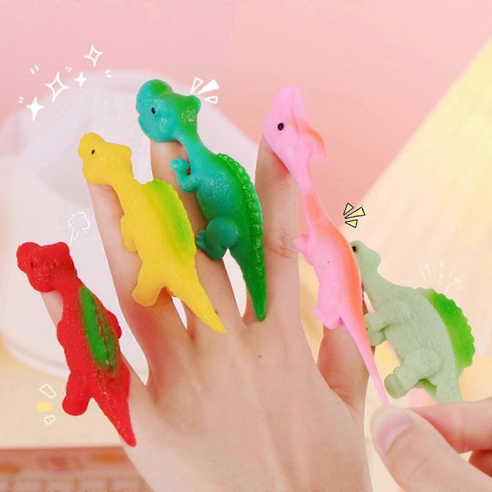 Dinozor Parmak Oyuncakları Sopa İlginç Askı Atış Dinozor Parmak Oyuncakları Dinozor Parmak Sıkı Dinozor Oyuncakları Çocuklar Için Flye1769