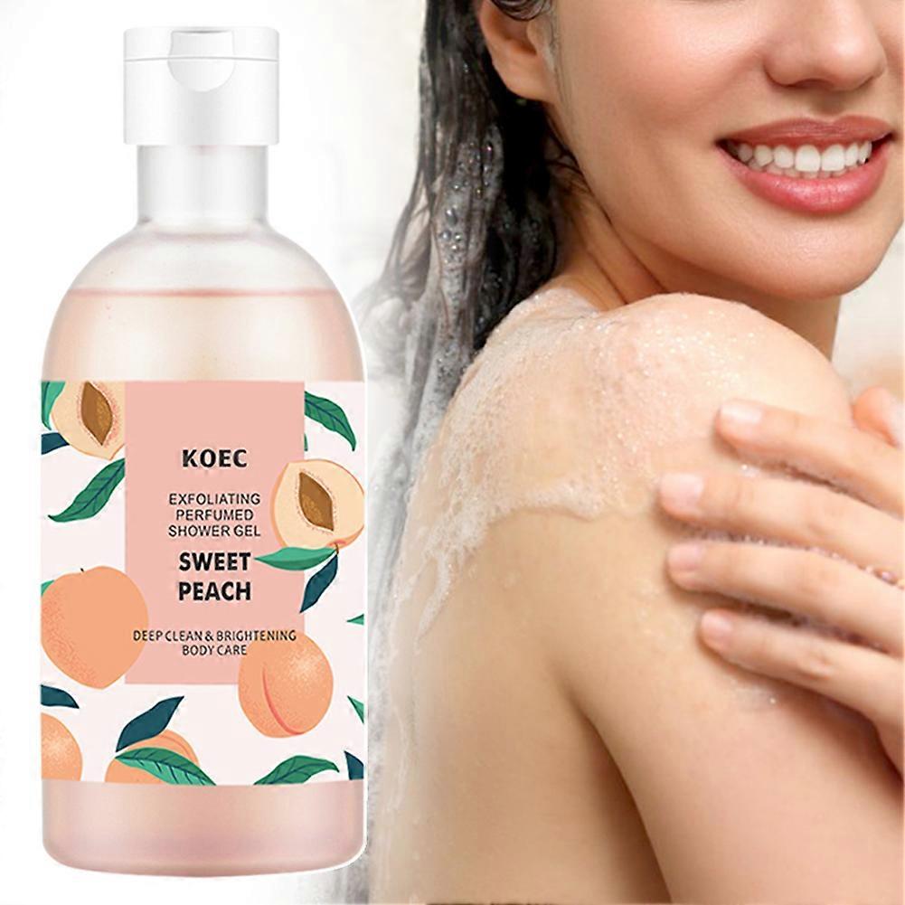Peach Scrub Body Wash 400g Exfoliating Moisturizing Cleansing Peach Scented Body Wash