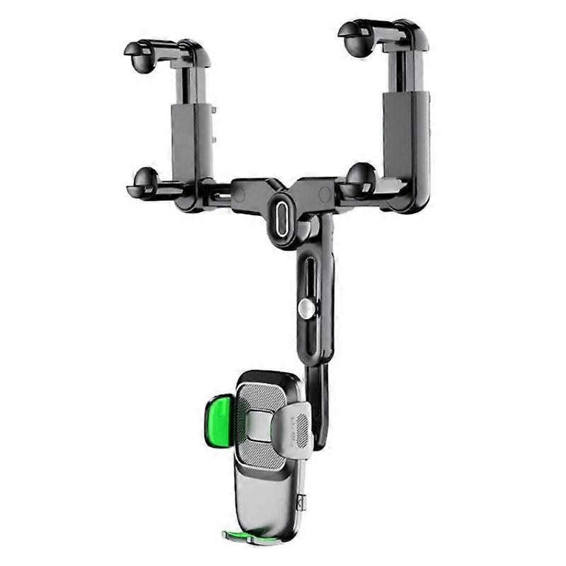 R009 Universal Vehicle Retractable Phone Clip Holder Car Rearview Mirror Cell Phone Mount R009 (Green)