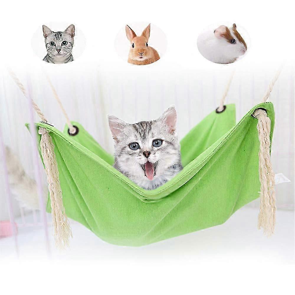 Breathable Cat Hammock, Durable Double Cotton Linen Cat Hanging Bed Comfortable Cat Hanging Hammock