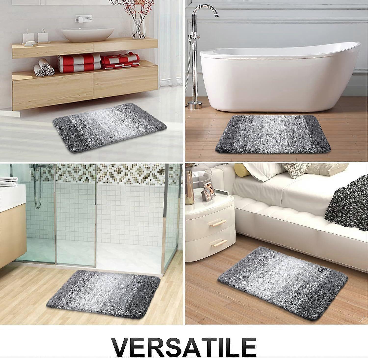 Microfiber bath mat, 40 x 60 cm, gray
