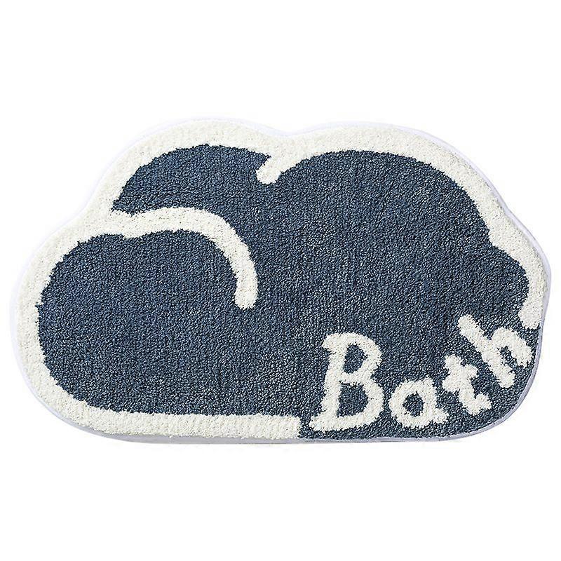 Bath Mat Absorbent Bathroom Floor Mat Cloud Bath-Blue 45*75CM