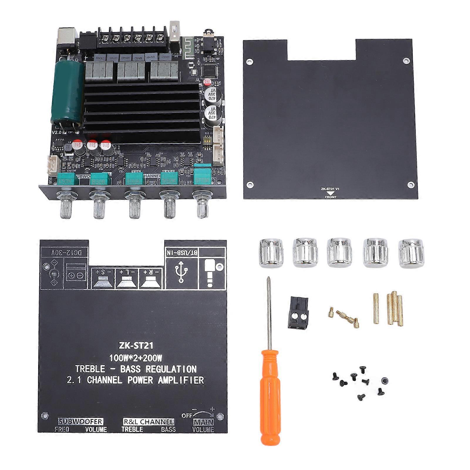 Bluetooth Board TPA3221 Chip 2.1 Channel 100Wx2+200W Output DC12-30V Sound Power Amplifier Module