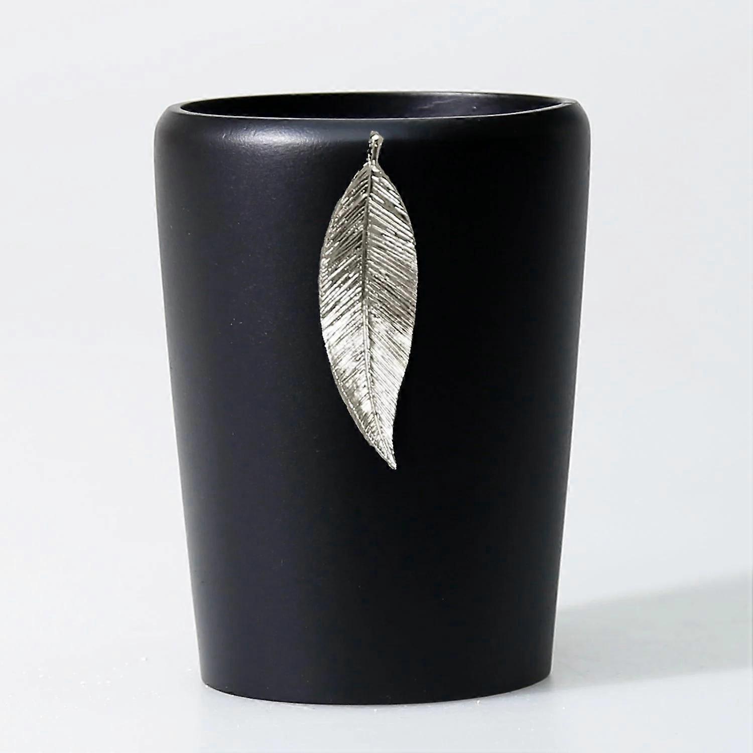 Silver Leaf Toothbrush Holder