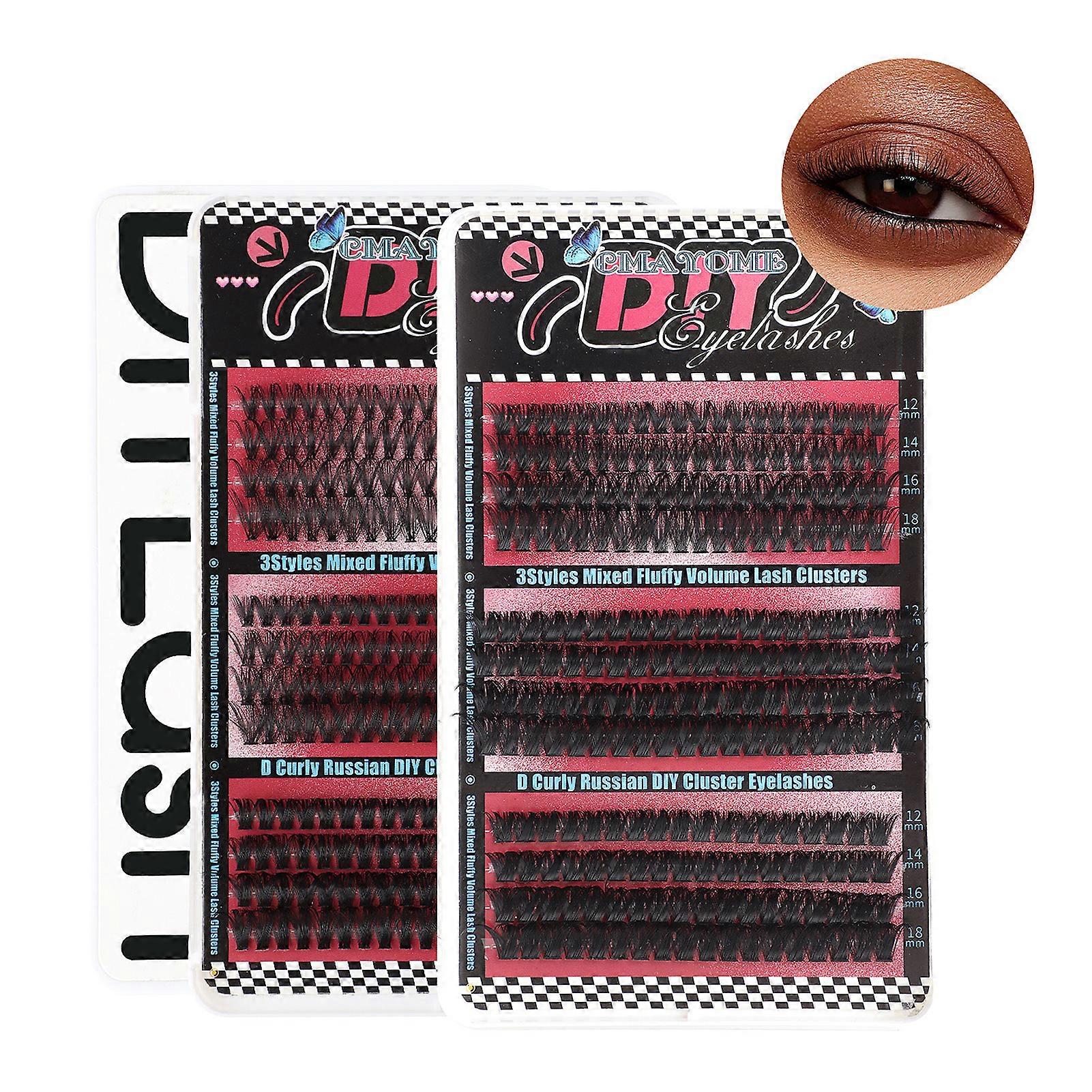D Curl DIY Lash Extension Kit Black Lash Clusters Extensions Ideal for Cosplay and Costume Parties