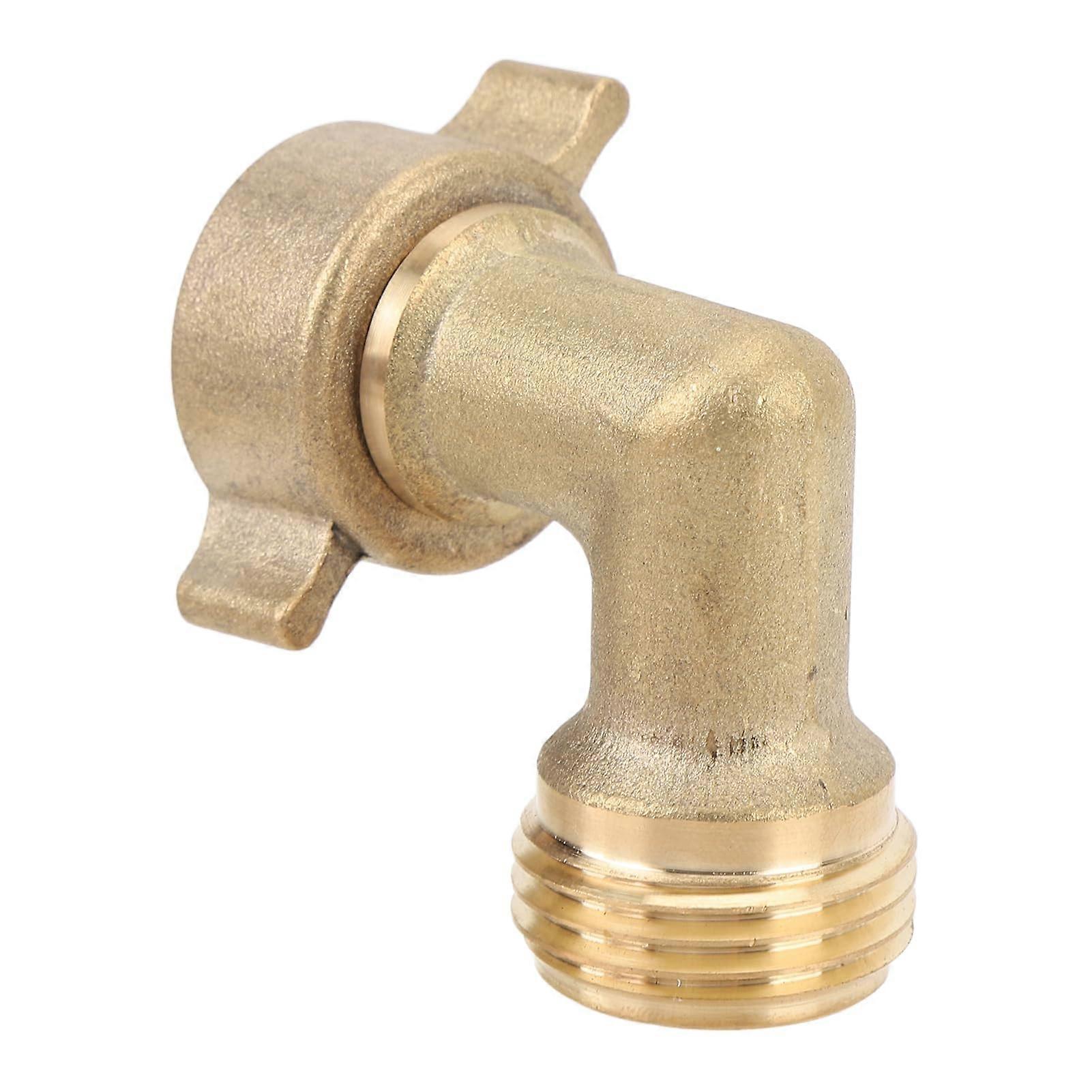 90 Degree Water Hose Elbow Solid Brass Construction 3/4inch Thread Water Inlet Adapter for RV