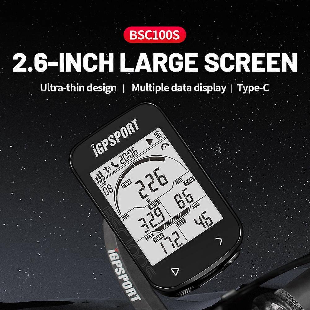 GPS Bike Computer Waterproof Wireless Cycle Smart Computer Speedometer 5 Satellite System 2.6 Inch Large Screen