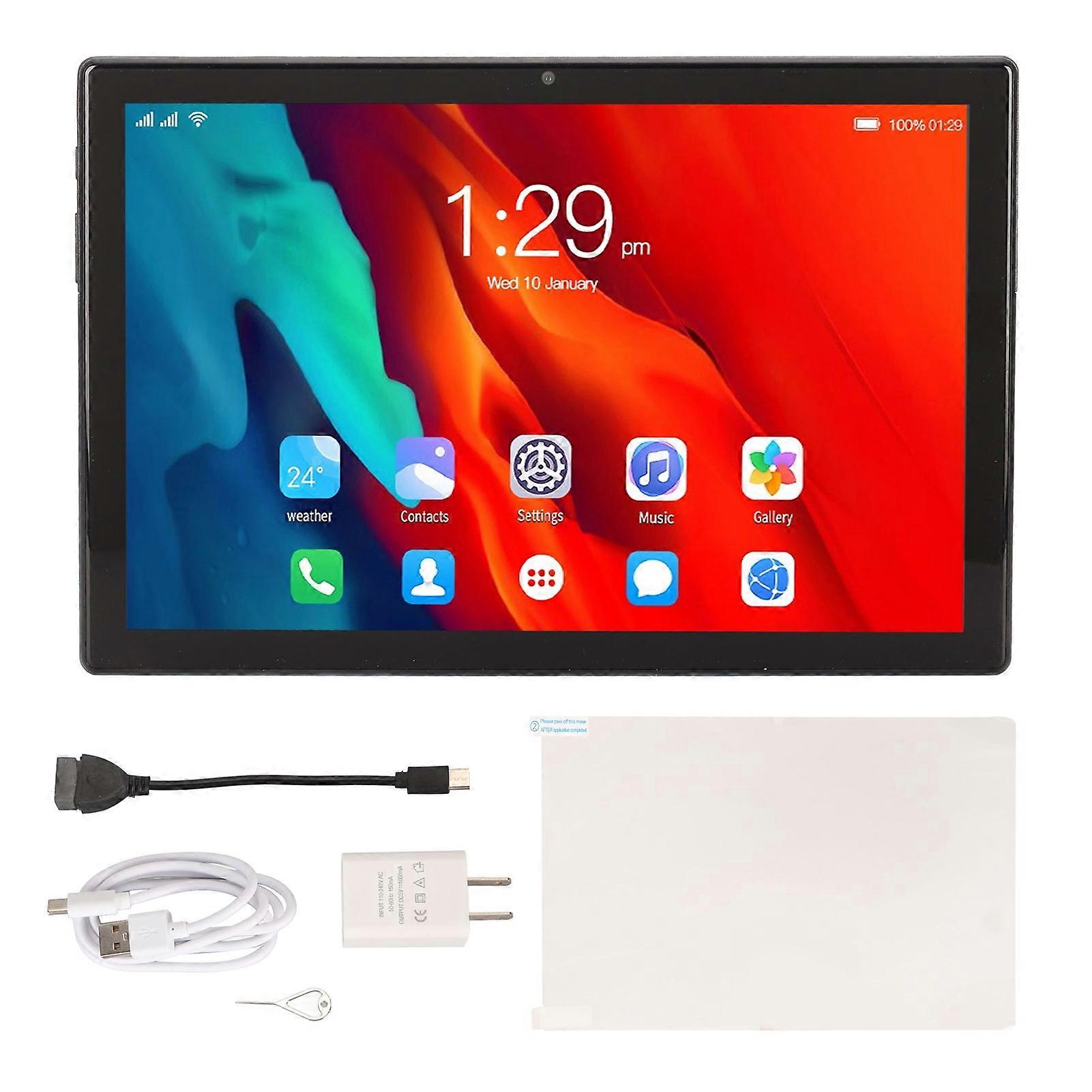 10.1 Inch Tablet for Android 12 4G LTE Calling Octa Core CPU 8GB 128GB Front 8MP Rear 13MP Tablet PC