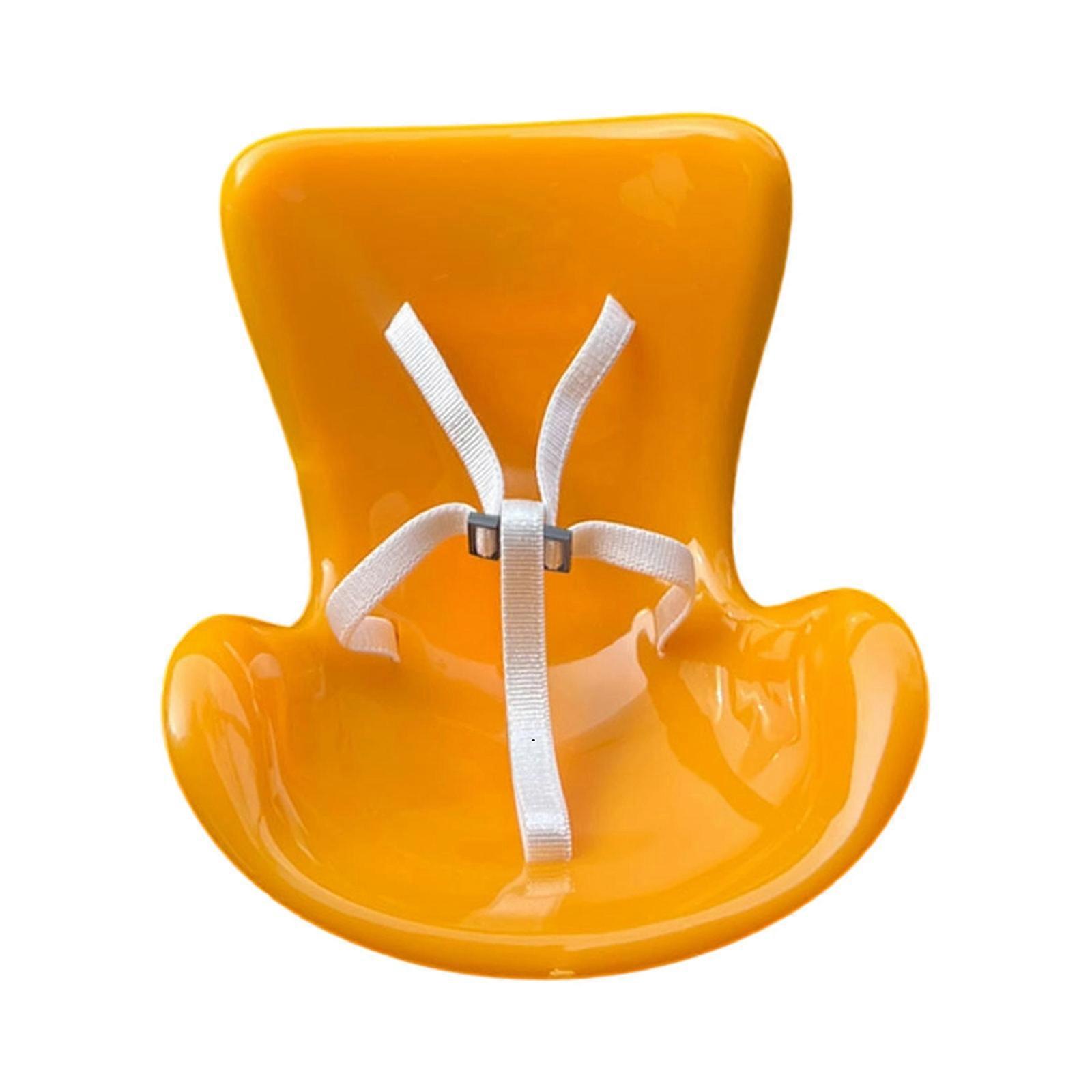 Portable Doll Sofa With Clip On Car Vent Decorative Accessory For 10-17cm Figures Display Stand  Yellow