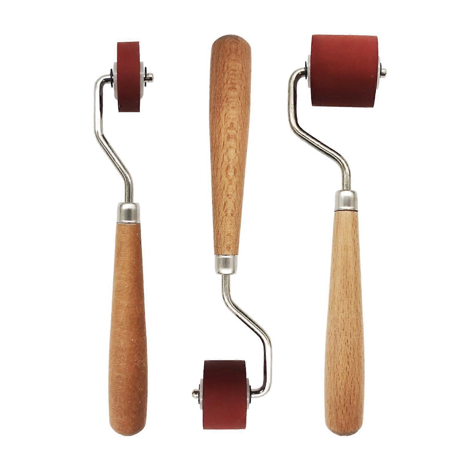 3 Pcs Craft Stamping Brayers Brayer Rollers, Rubber Rollers Brayer, Rubber Brayer Roller Brayer Ink Roller for Stamping, Printing, Printmaking