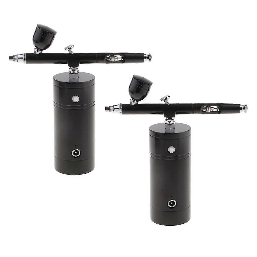 2 Pieces Gravity Feed Airbrush with 0.3mm Multi-Purpose USB Cable