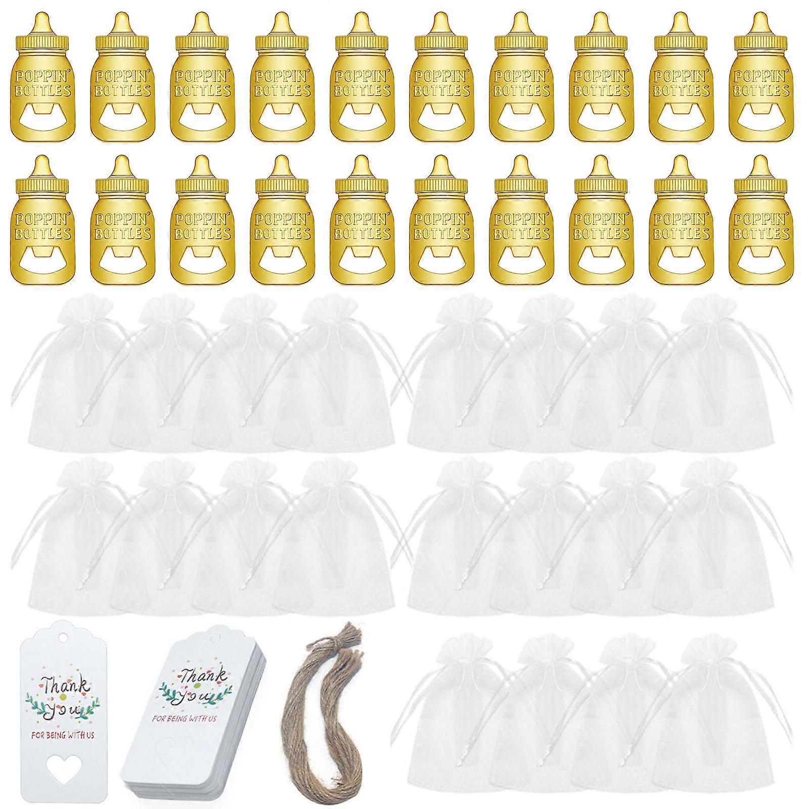 Ouvre-bouteille élégant en forme de biberon Cadeau amusant et pratique pour les baby showers, les mariages Designs délicats Or de qualité fiable