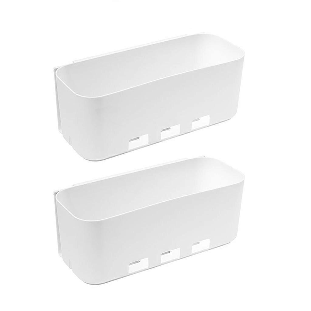 2 Pieces Multi-function Drawer Type Wall Hanging Storage Box Perfect to Hang to Bedside for Remote Controls Books Phone