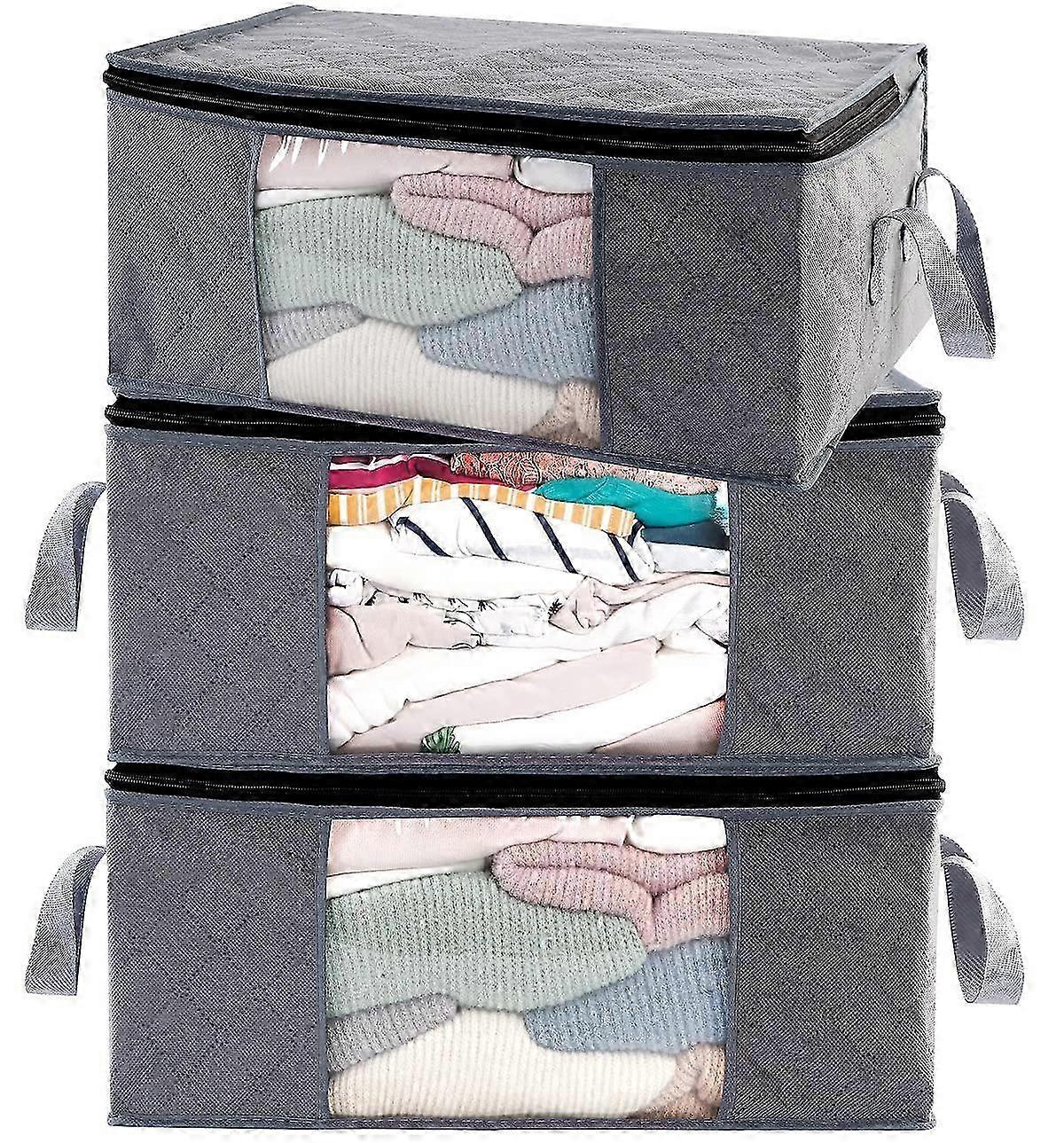 セーター用3パッククローゼットオーガナイザー収納ボックス