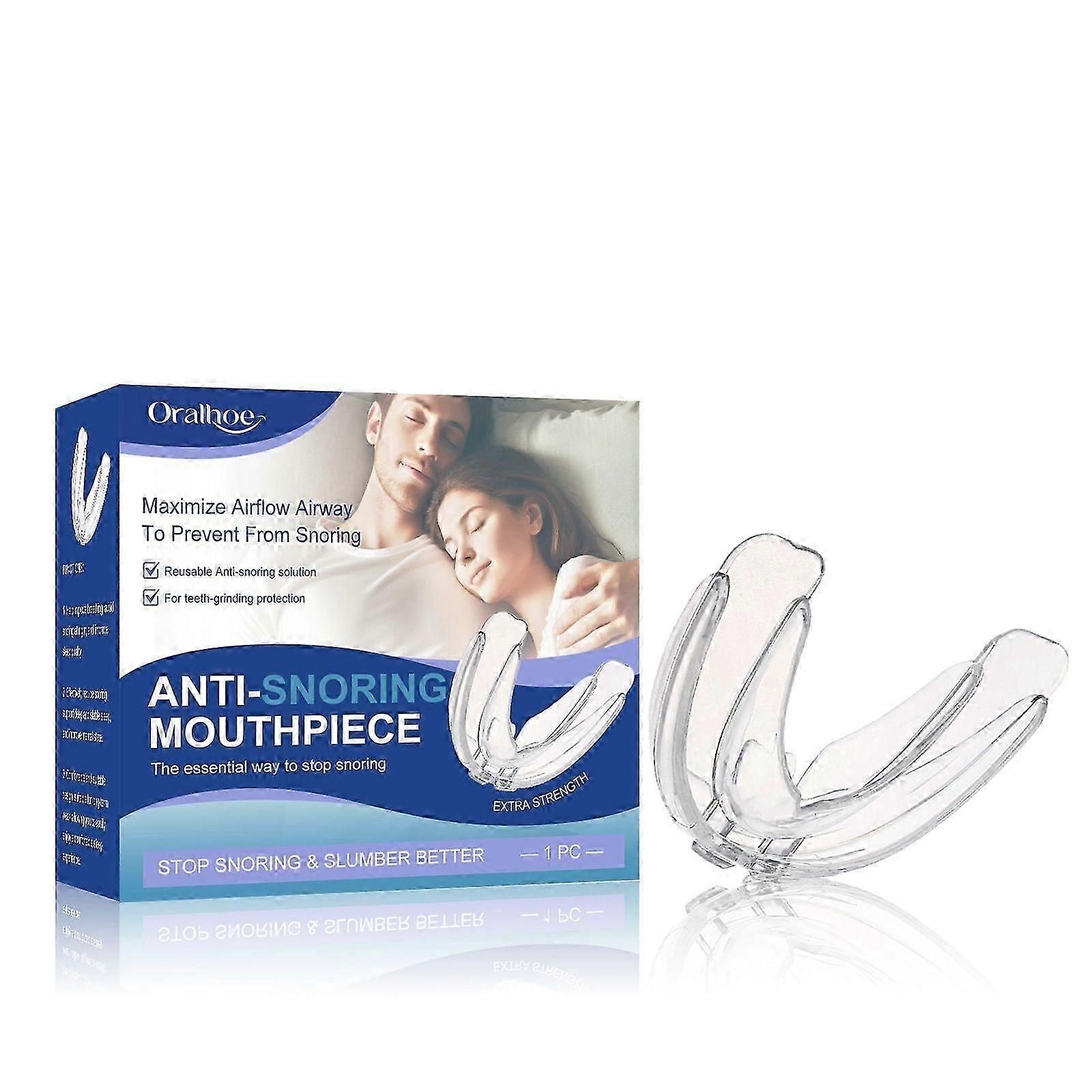 Snoring Stopper, Anti Snoring Mouthpiece Snoring Stopper, Snoring Splint Against Teeth Grinding and Snoring, Adjustable Grinding Splint for Night to I