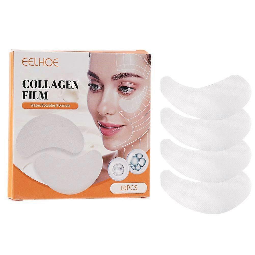 5pairs (10pcs in total) (A)$ Collagen soluble eye mask collagen essence soft skin lifting eye mask