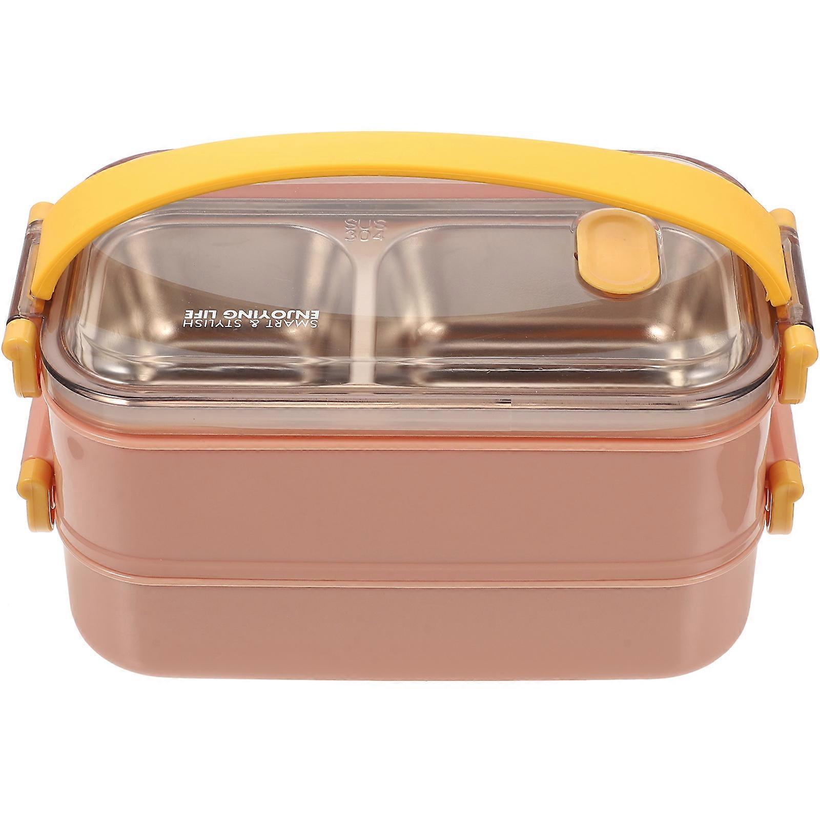 Men's work lunch box, insulated stainless steel container for hot or cold food storage