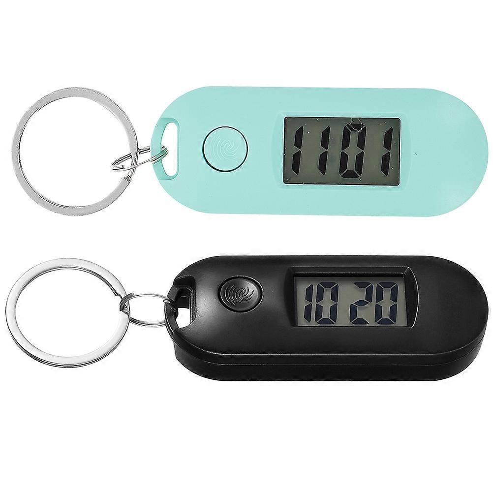 2pcs Watch Keychains for Portable Exam Watches with Key Ring Design, Compact and Practical for Students