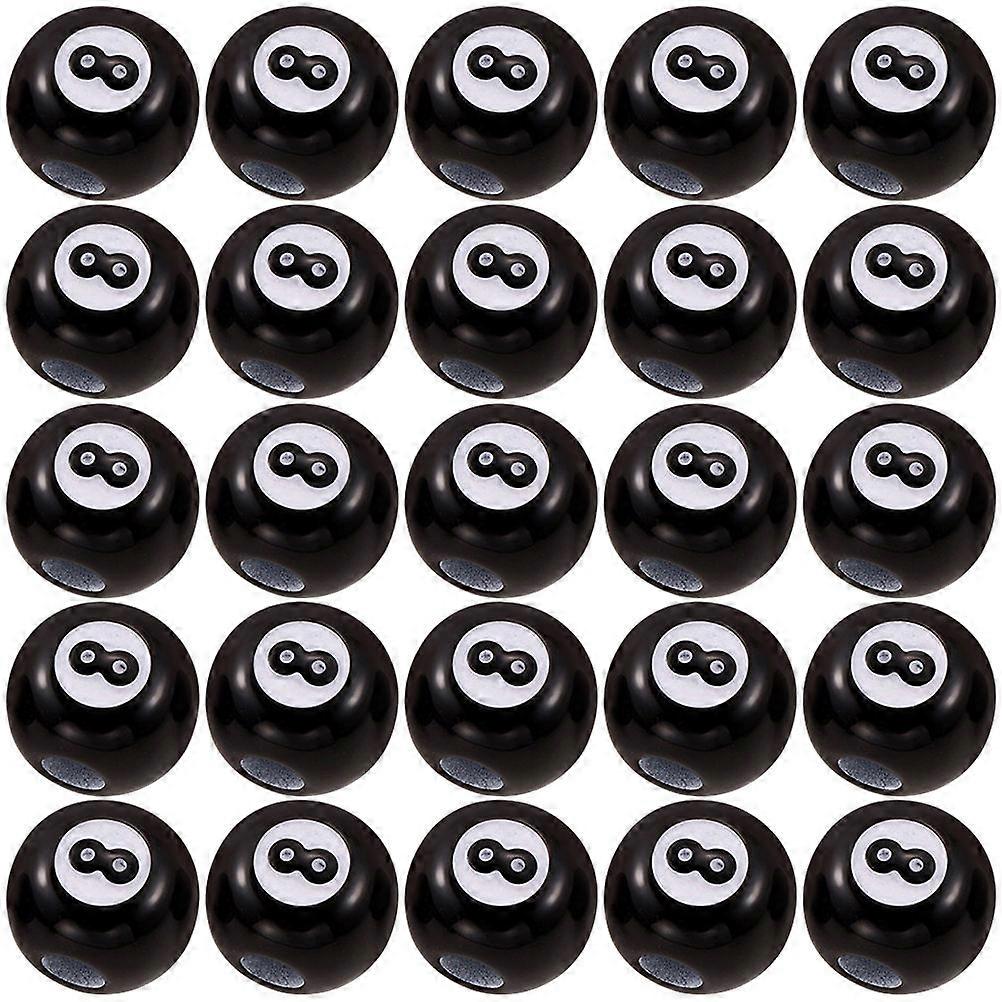 50pcs Acrylic Billiards Beads Black Smooth Finish DIY Jewelry Charms for Bracelets Necklaces Crafting Projects
