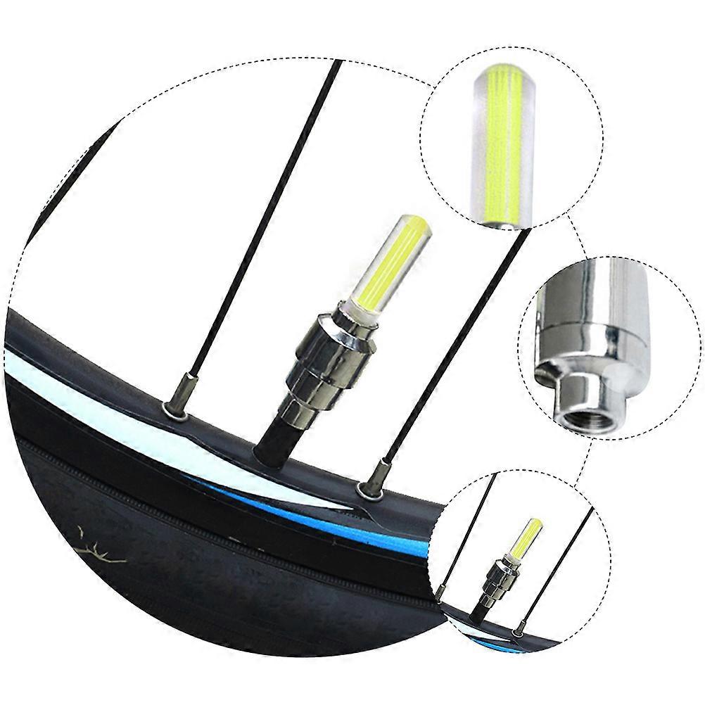 4 LED Bike Tire Lights Scratch Wheel Lights for Night Riding Easy Install Outdoor Bicycle Accessories with Colorful Illumination