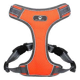 Soft Harness Vest Pet Harness Easy Control Comfortable for Large Medium Dogs Orange L