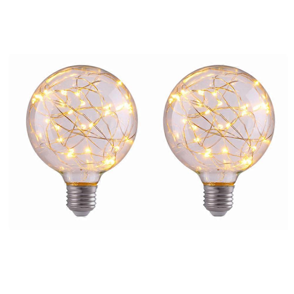 Colorful LED Bulb Light Globe for Decoration 2Pcs Yellow Sky Lamp