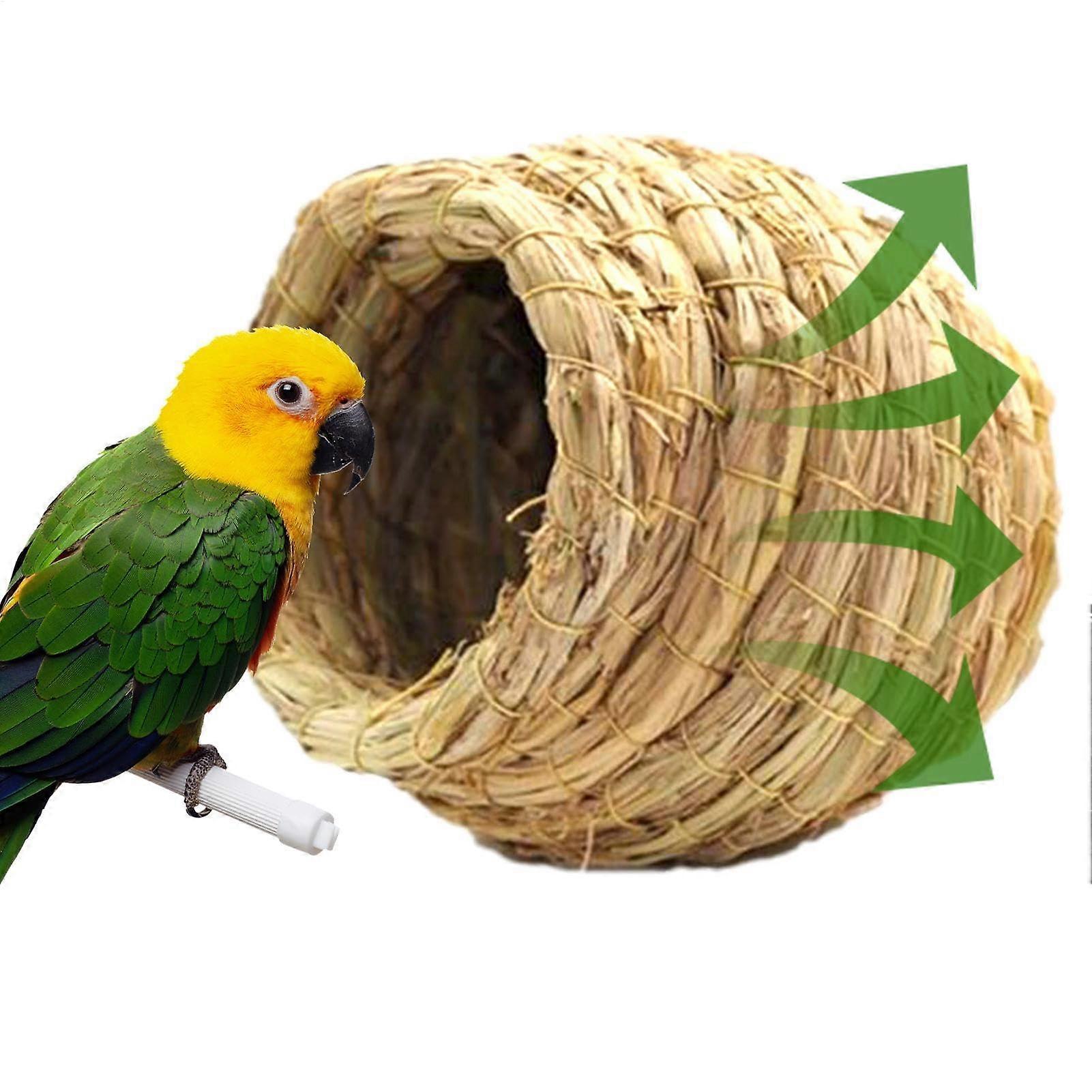 Nesting de Stroh – lightweight parquet box, breathable, for birds, natural fibers, simulation of birdhouse