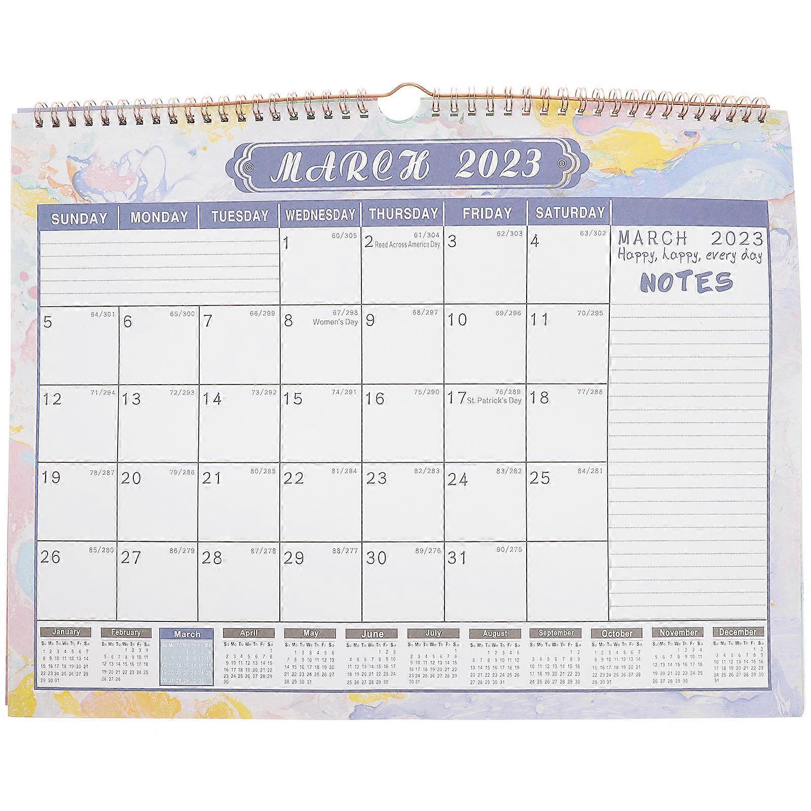 Hanging Planning Calendar Countdown Calendars Friends Office Use Fashionable and Fresh Style 1Pcs