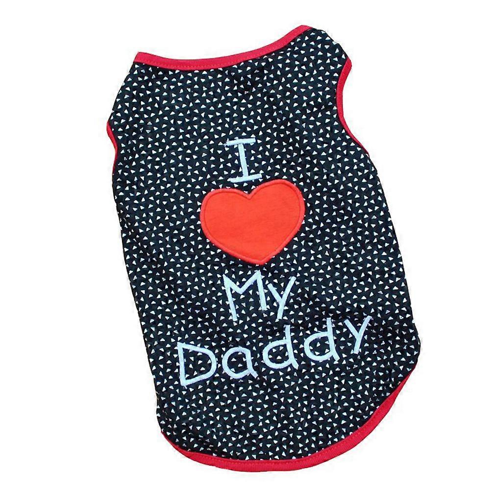 Pet Shirt Dress Daddy Fashionable Cotton Pet Clothes for Boy Girl Pets Size S 1Set