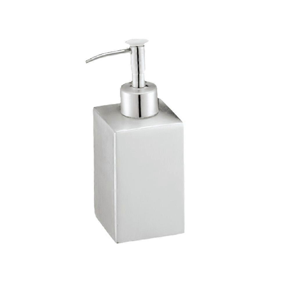 Stainless Steel Square Lotion Dispenser Pump for Kitchen & Bathroom – Foaming Soap Pump with Smooth Surface, Easy Refill & Use, Silver Liquid Soap